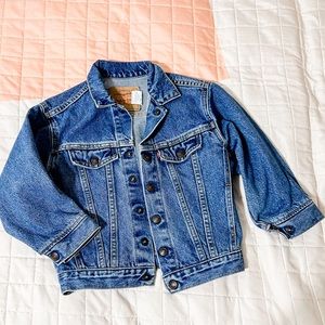 Kids size 6 original vintage jean jacket